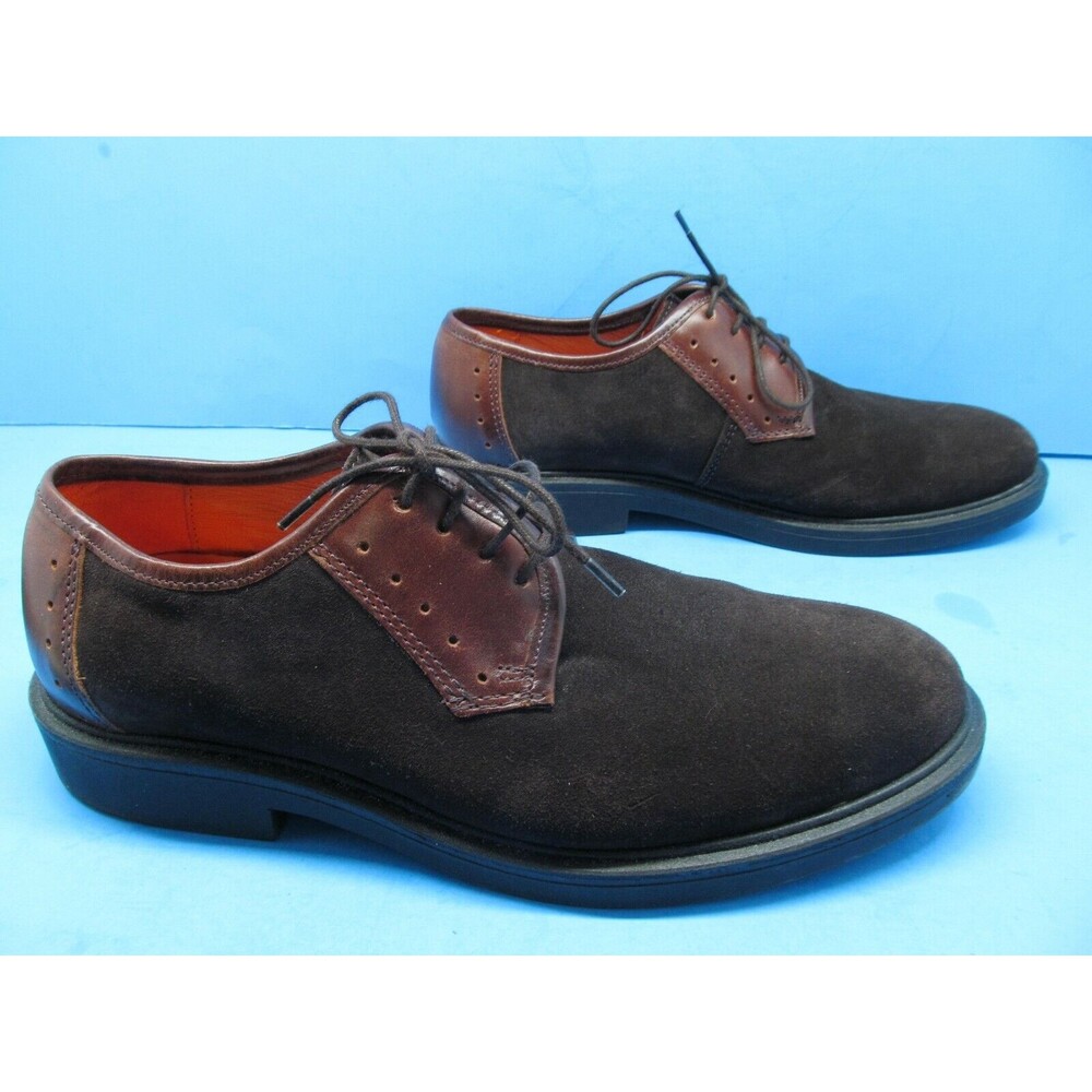 Antonio Parriego Mens Brown Leather And Nubuck Derbys Size US 9 EUR 42 - Picture 3 of 9